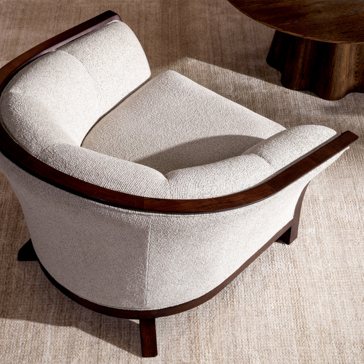 Wooden Framed Beige Lounge Chair Bleecker | Eichholtz Miami