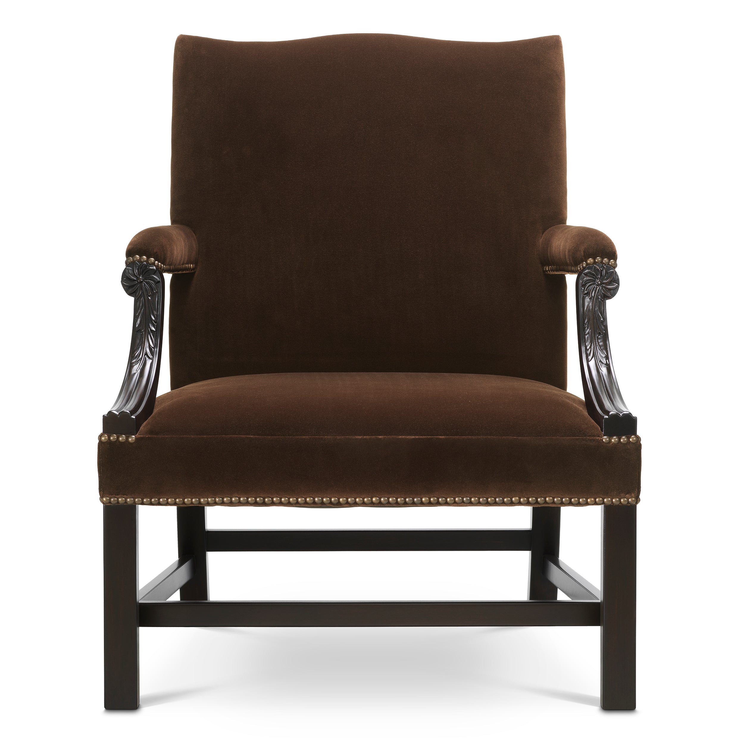 Brown Velvet Lounge Chair Elisha | Eichholtz Miami