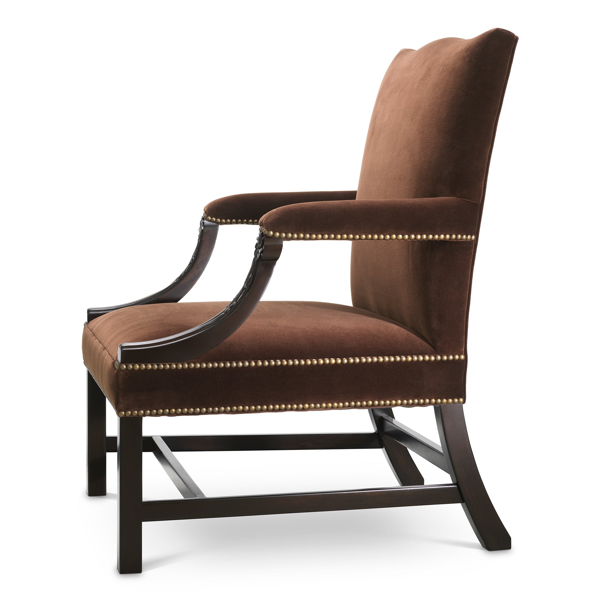 Brown Velvet Lounge Chair Elisha | Eichholtz Miami