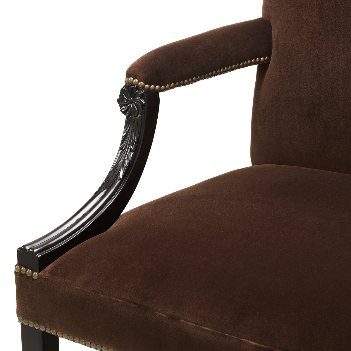 Brown Velvet Lounge Chair Elisha | Eichholtz Miami
