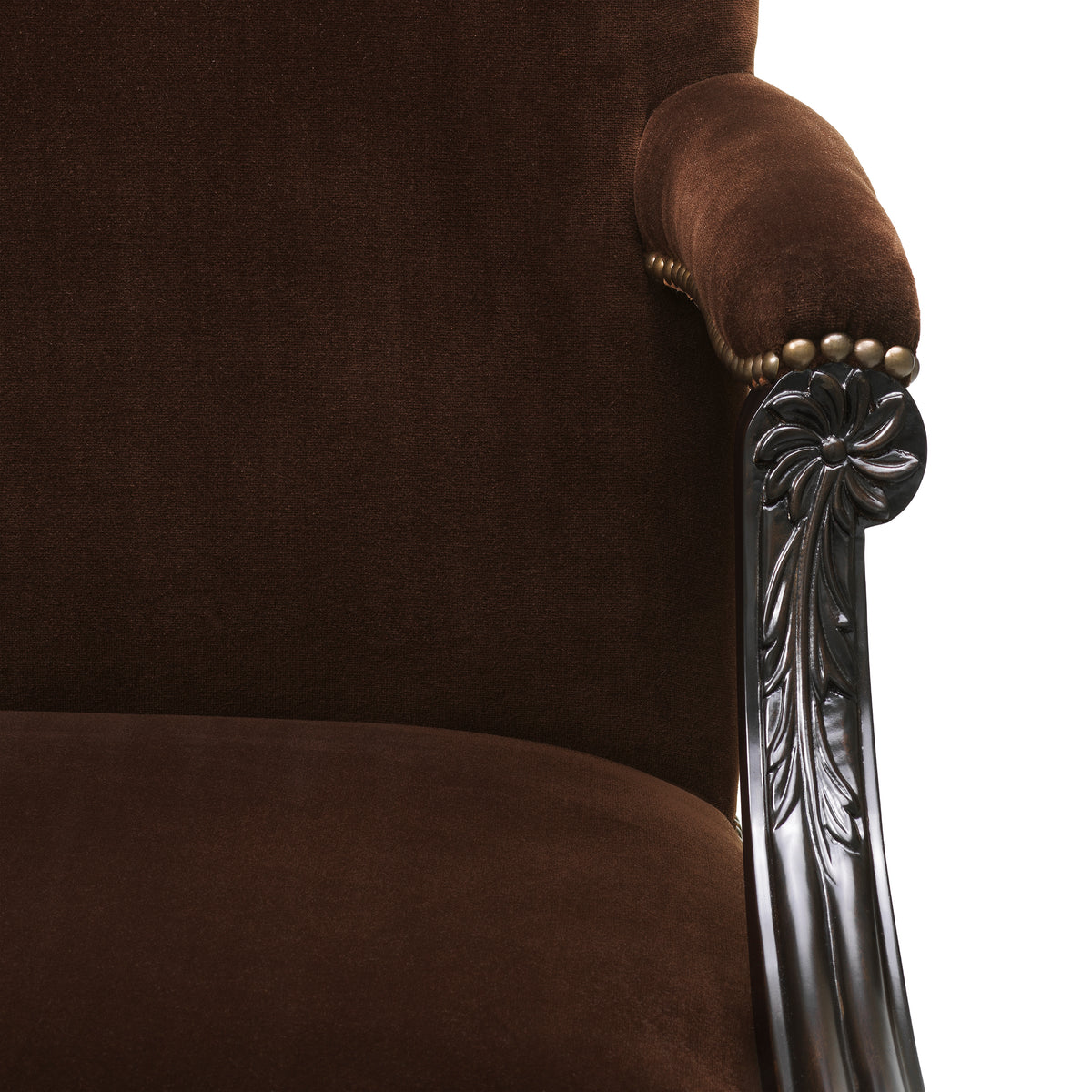 Brown Velvet Lounge Chair Elisha | Eichholtz Miami