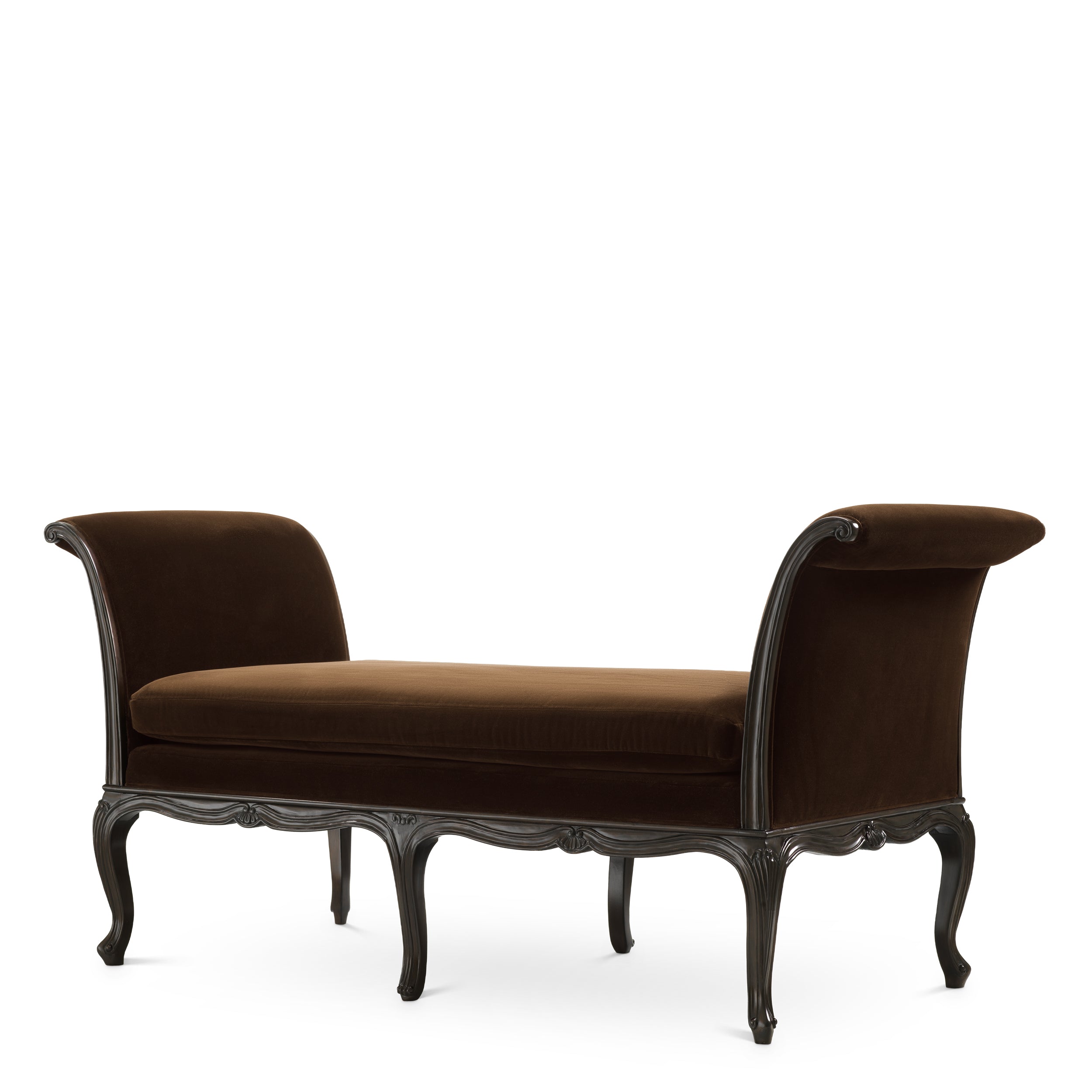 Brown Velvet Bench Hampshire | Eichholtz Miami