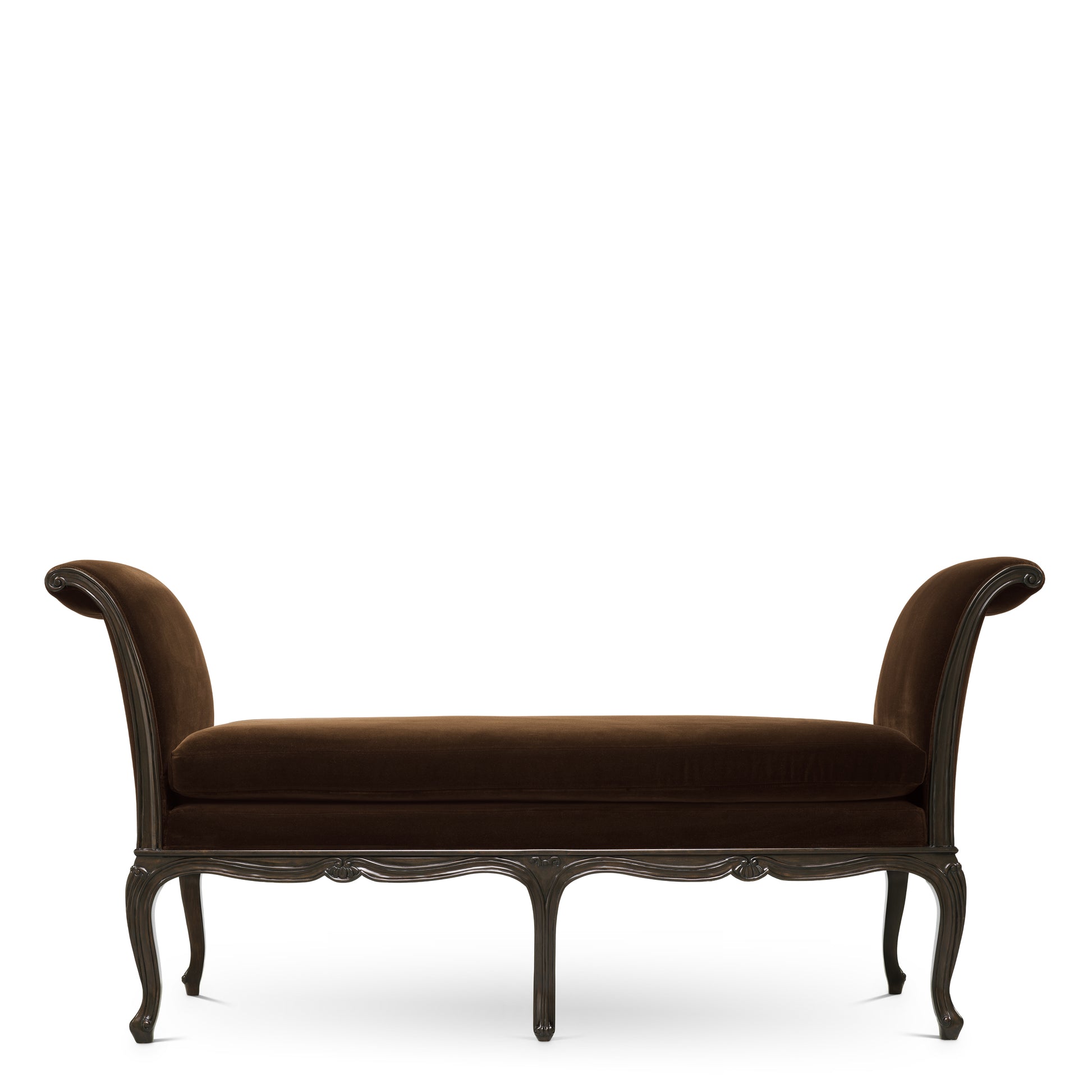 Brown Velvet Bench Hampshire | Eichholtz Miami