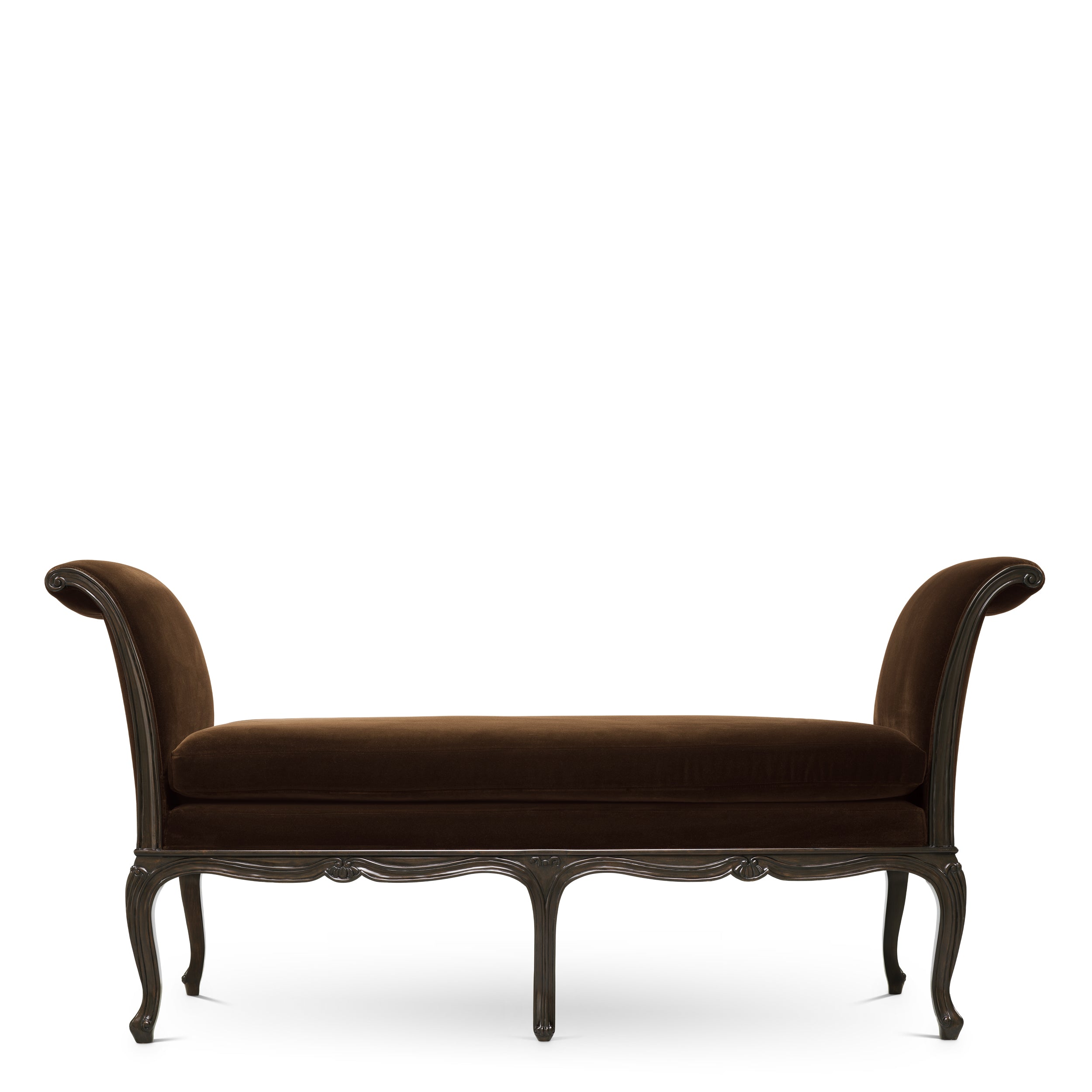 Brown Velvet Bench Hampshire | Eichholtz Miami