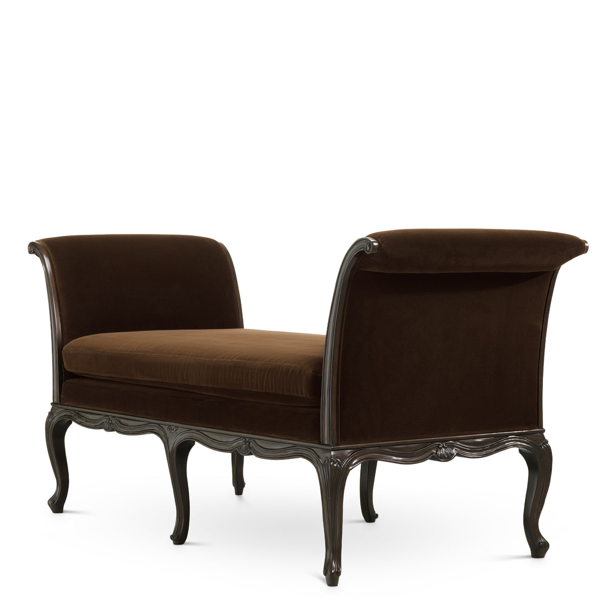 Brown Velvet Bench Hampshire | Eichholtz Miami