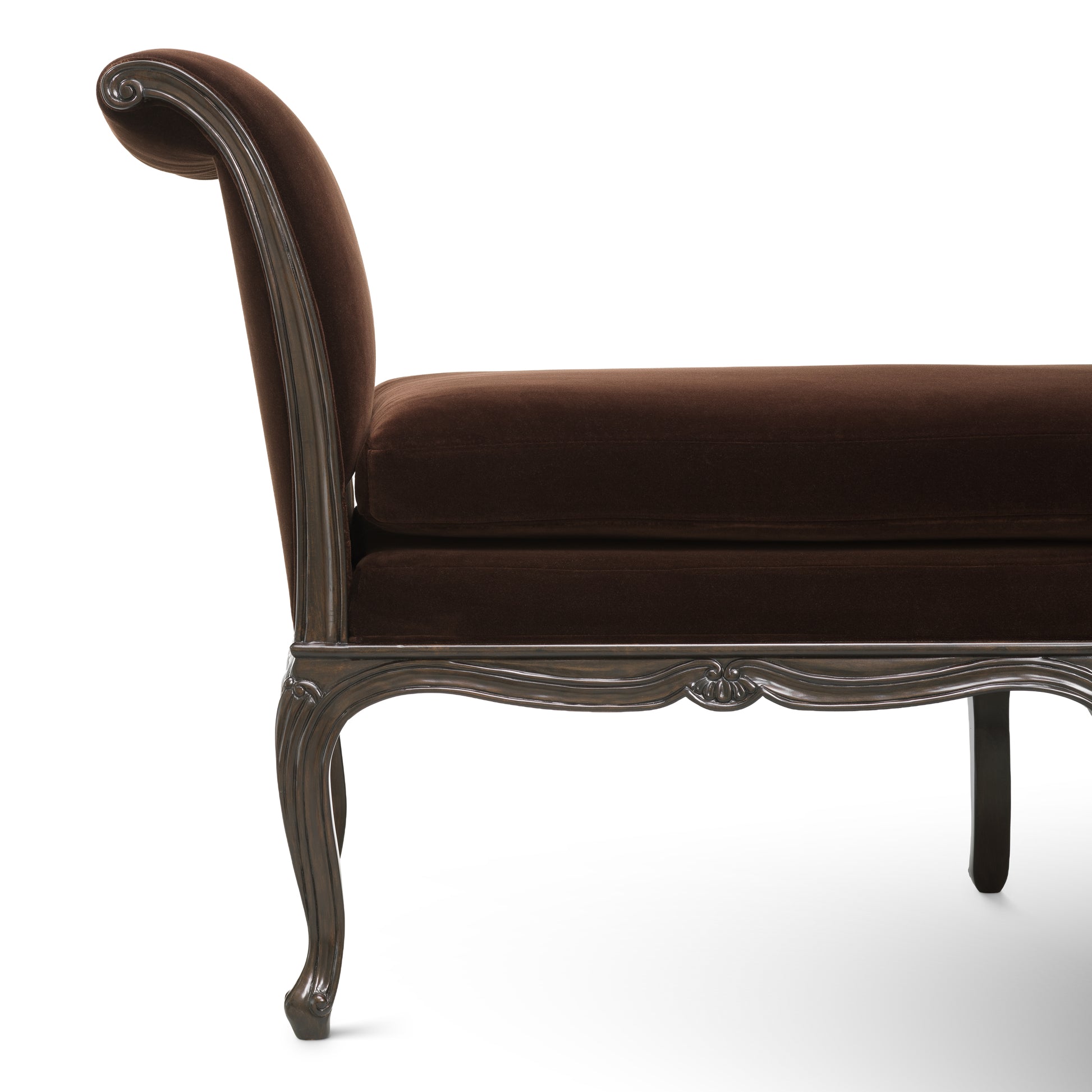 Brown Velvet Bench Hampshire | Eichholtz Miami