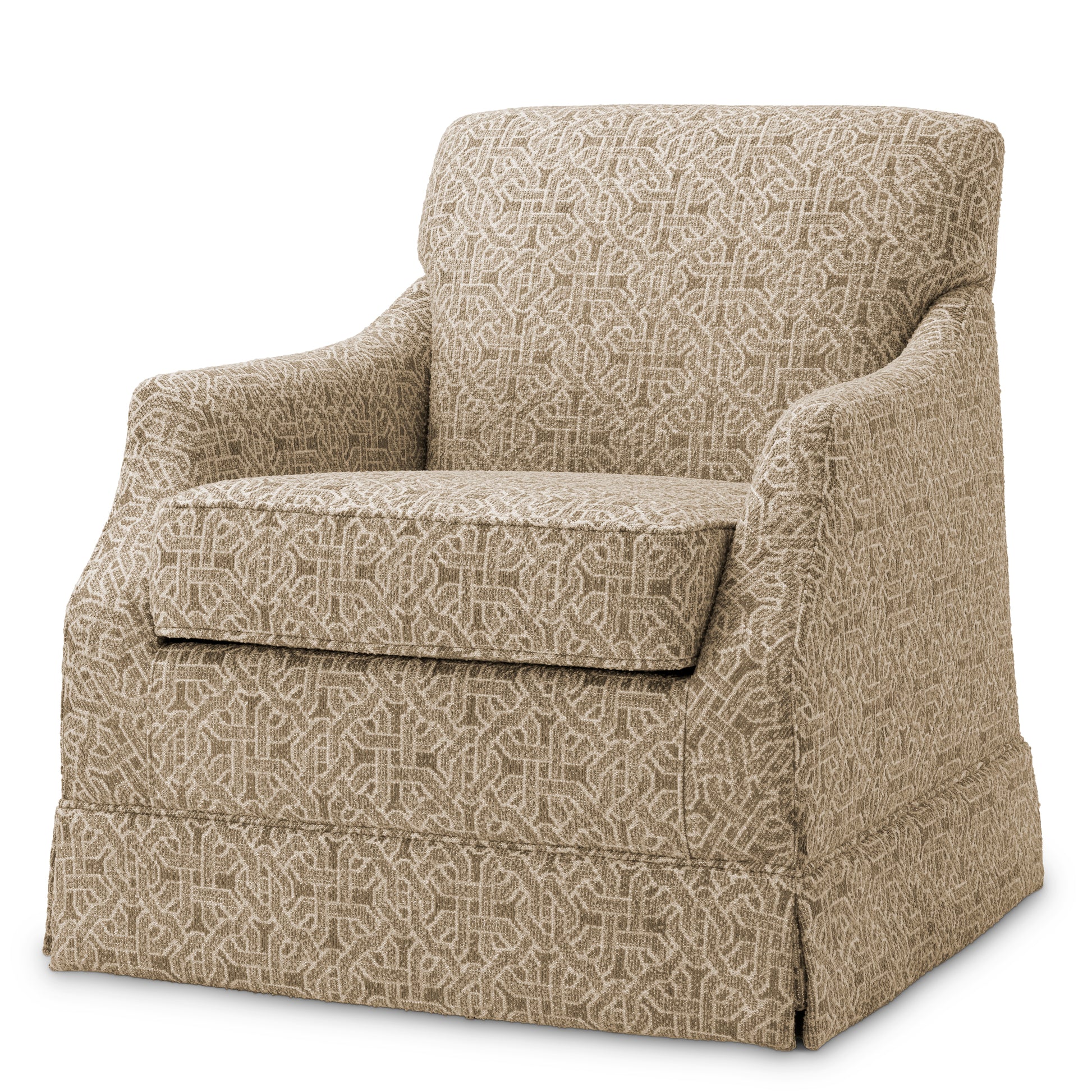 Beige Jacquard Swivel Chair Madison | Eichholtz Miami