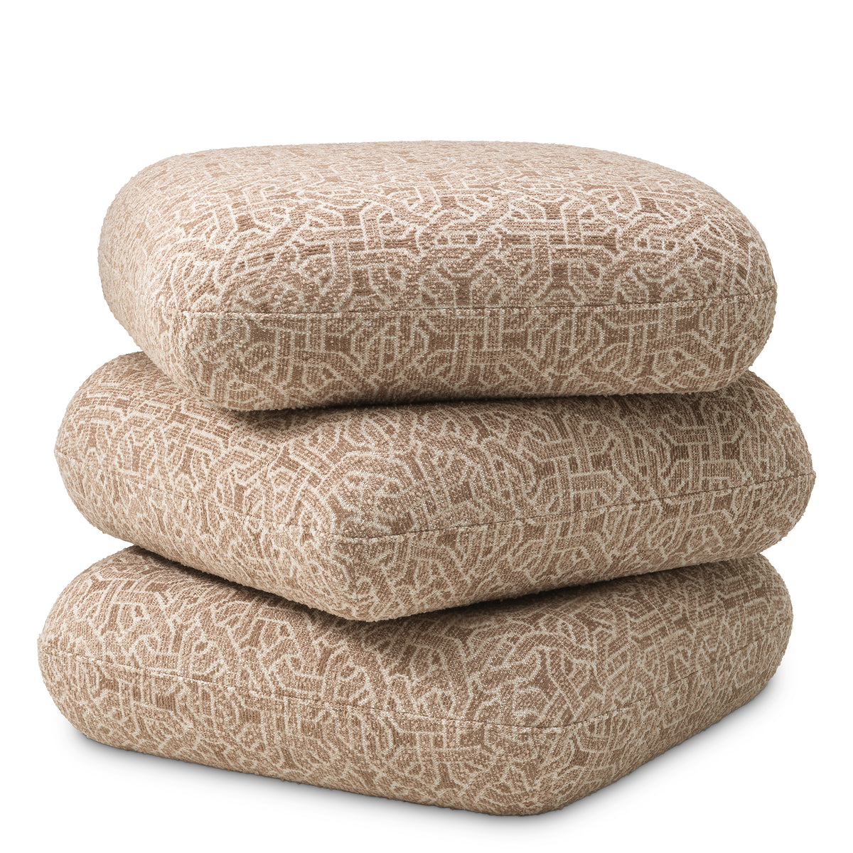 Beige Jacquard Swivel Stool Greenwich | Eichholtz Miami