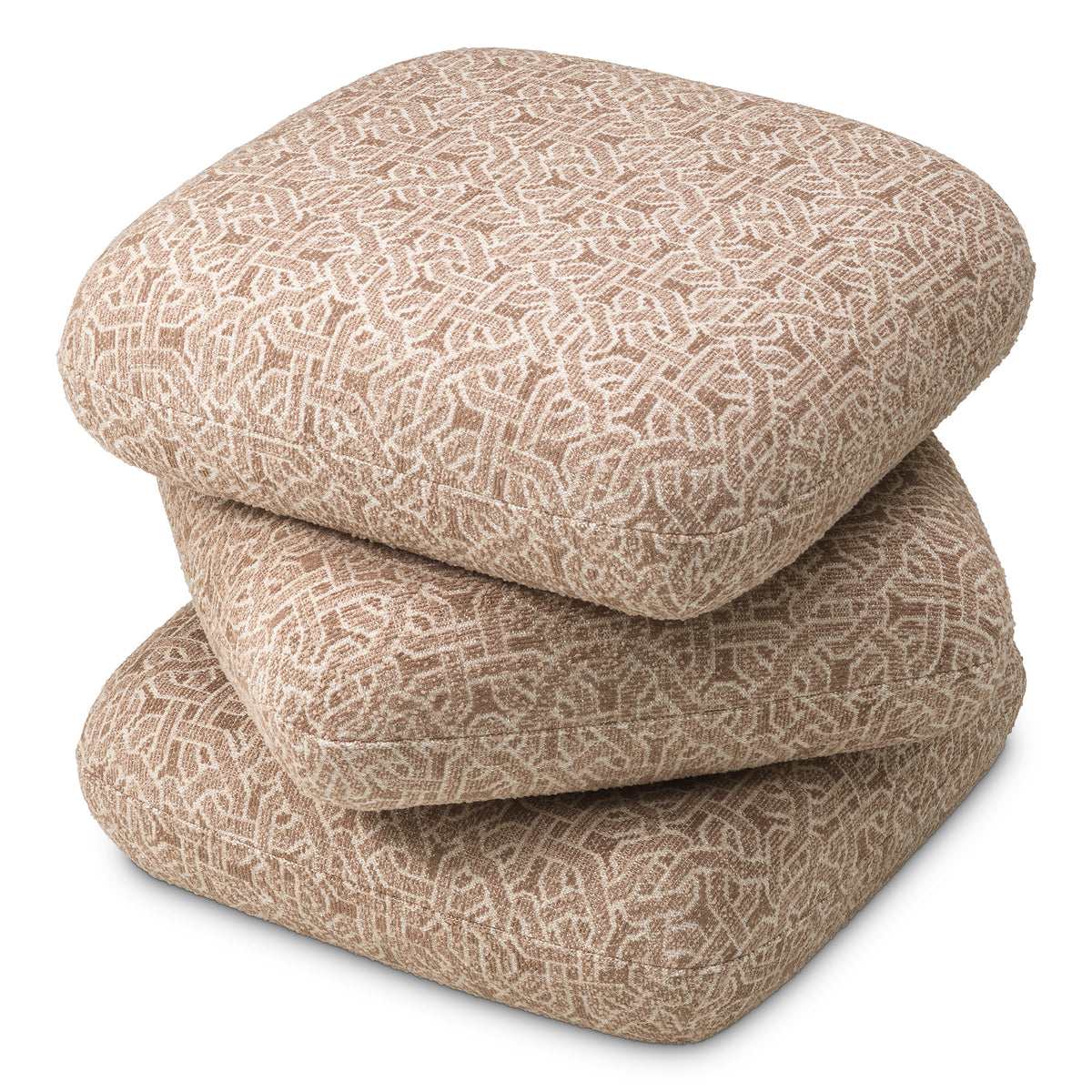 Beige Jacquard Swivel Stool Greenwich | Eichholtz Miami