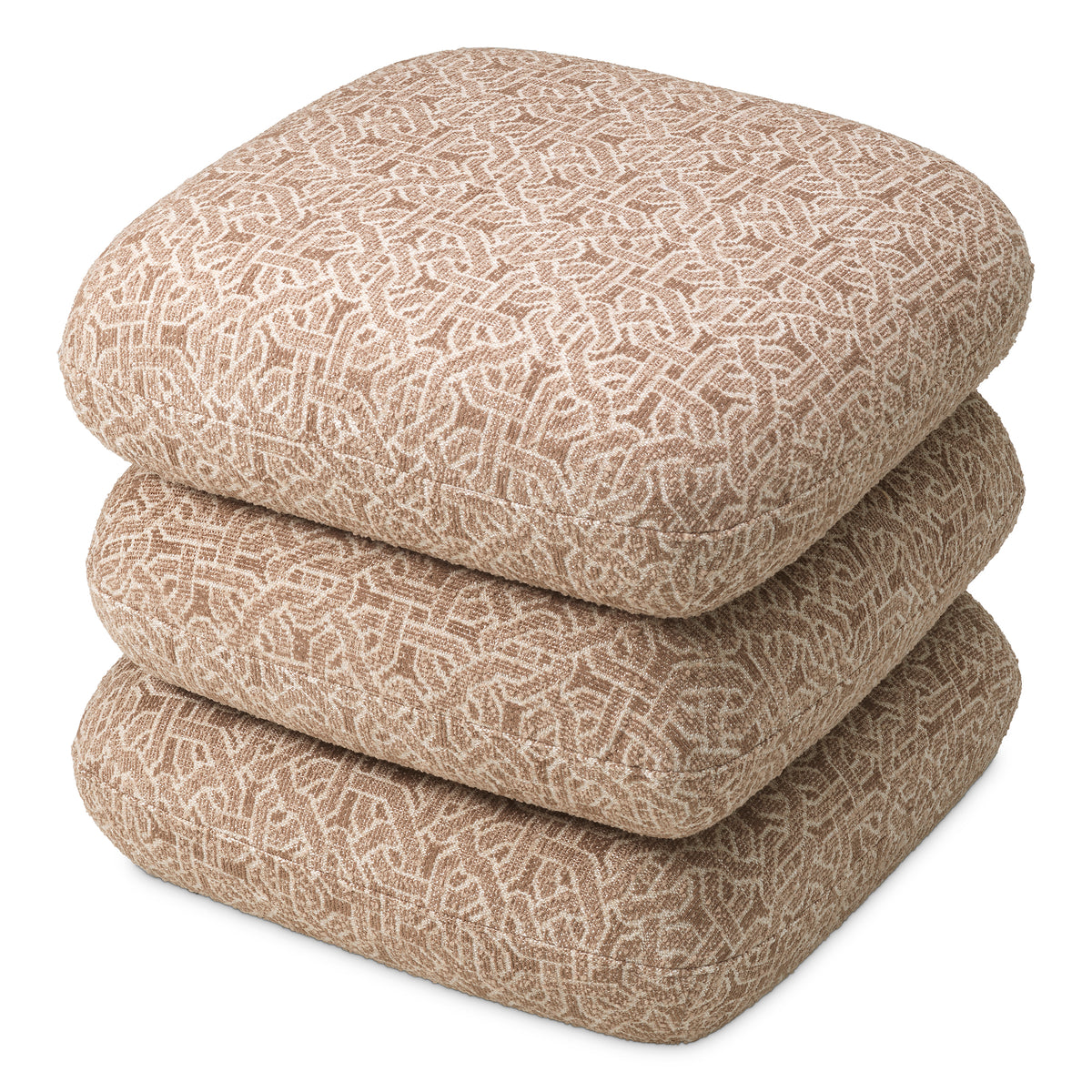 Beige Jacquard Swivel Stool Greenwich | Eichholtz Miami