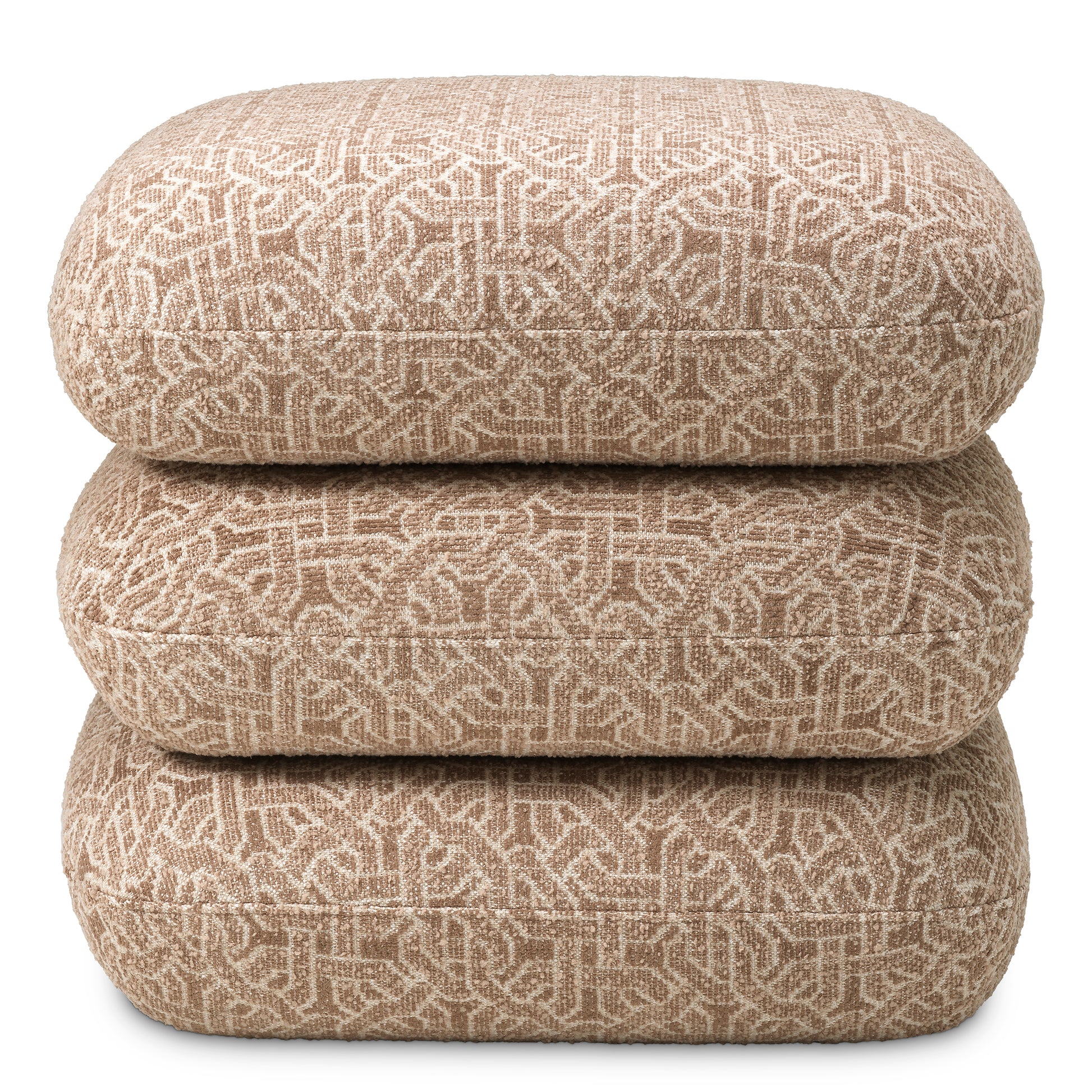 Beige Jacquard Swivel Stool Greenwich | Eichholtz Miami