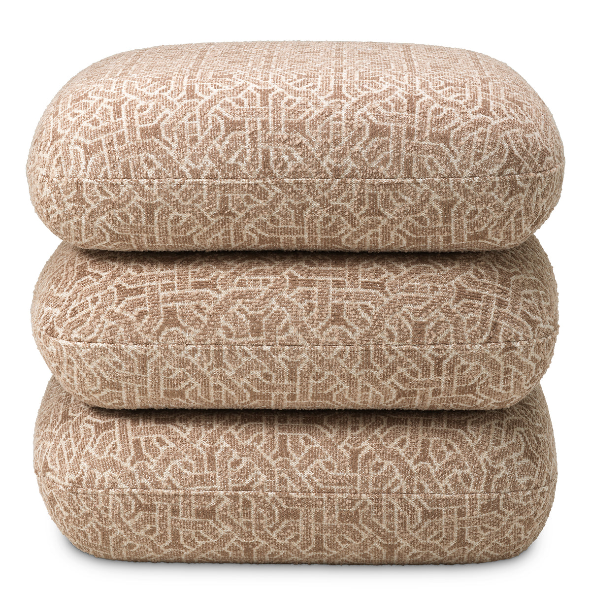 Beige Jacquard Swivel Stool Greenwich | Eichholtz Miami