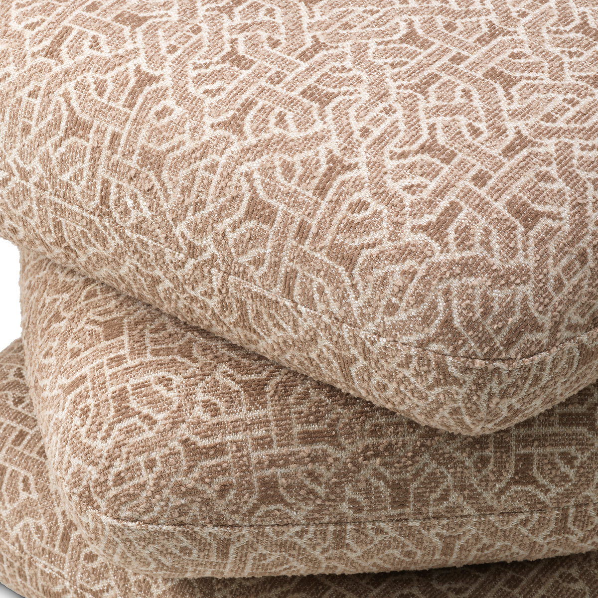 Beige Jacquard Swivel Stool Greenwich | Eichholtz Miami