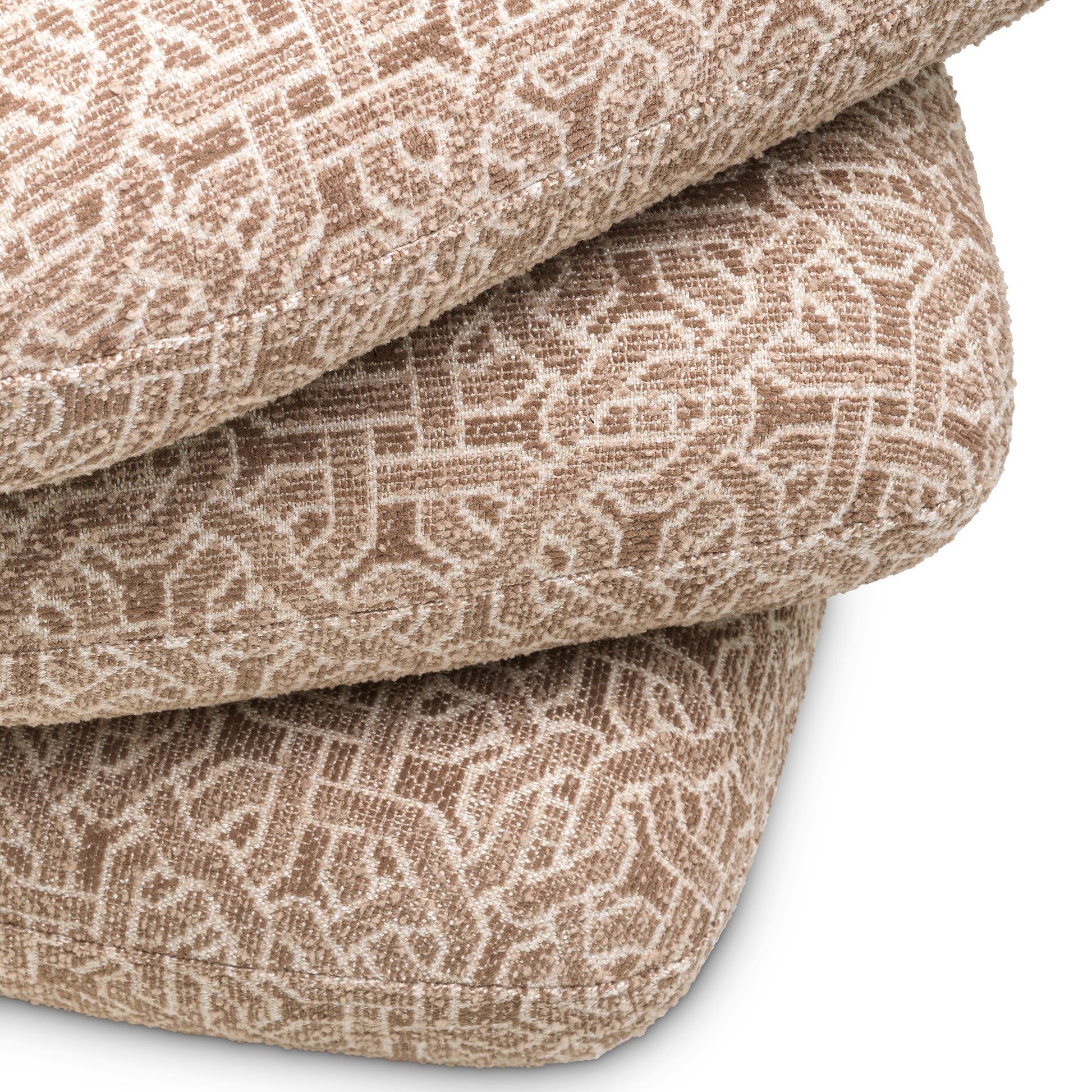 Beige Jacquard Swivel Stool Greenwich | Eichholtz Miami