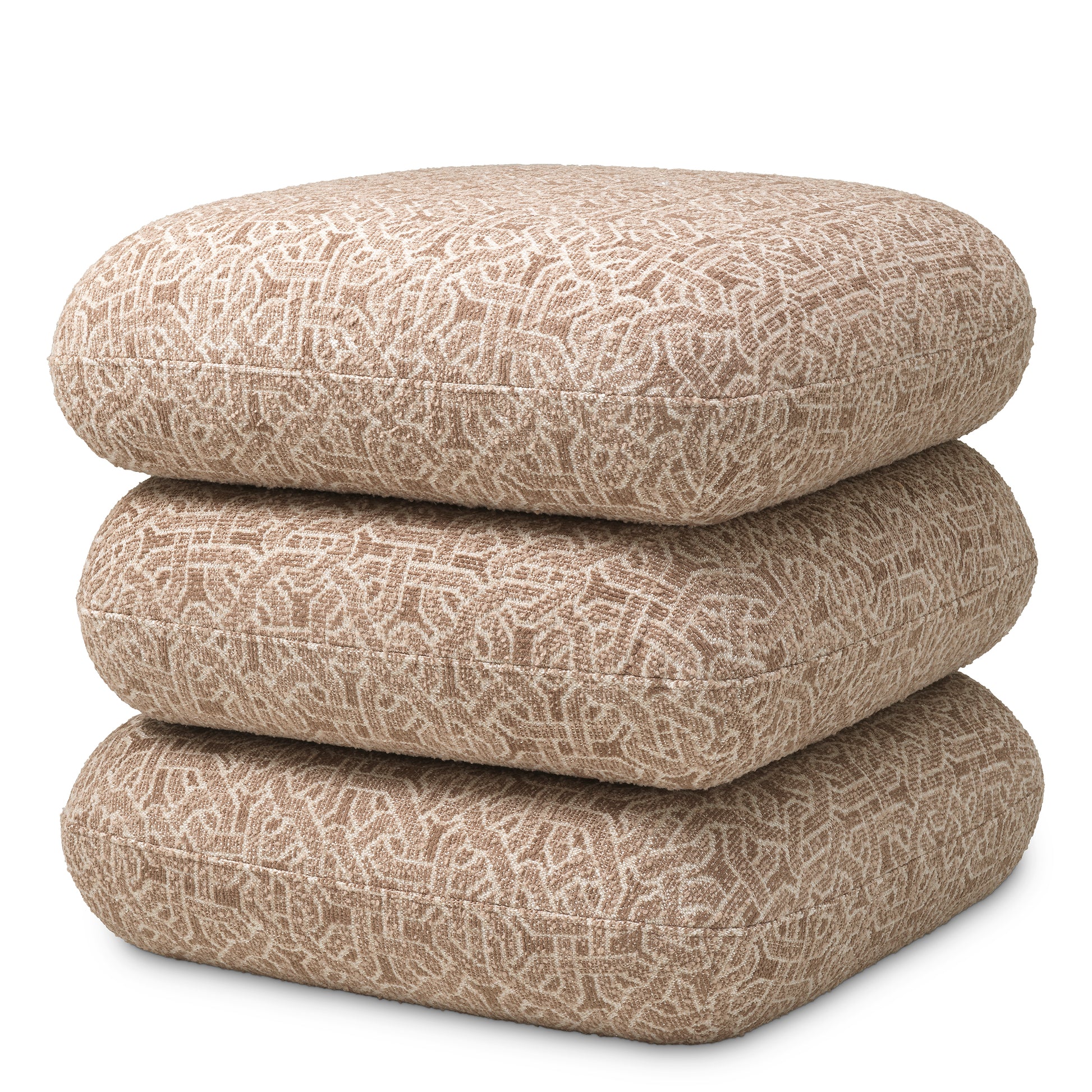Beige Jacquard Swivel Stool Greenwich | Eichholtz Miami