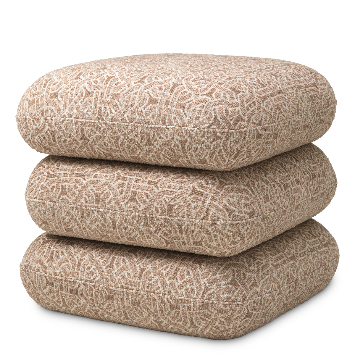 Beige Jacquard Swivel Stool Greenwich | Eichholtz Miami