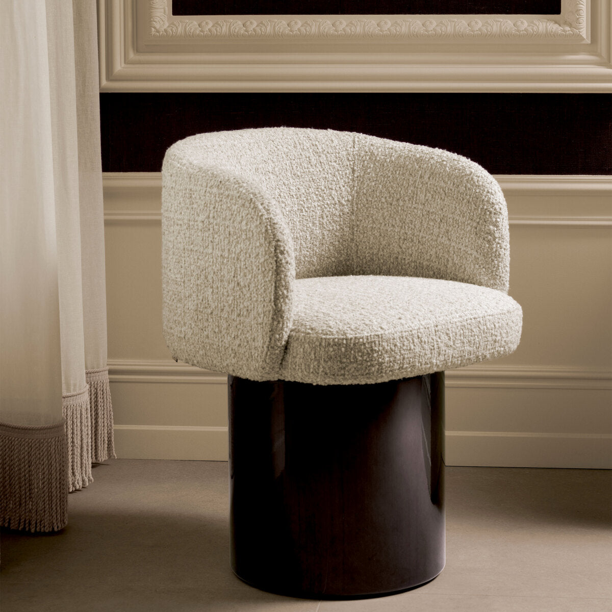 Beige Chenille Dining Chair Marly | Eichholtz Miami