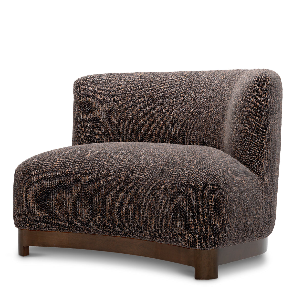 Black Bouclé Lounge Chair Stelvio | Eichholtz Miami