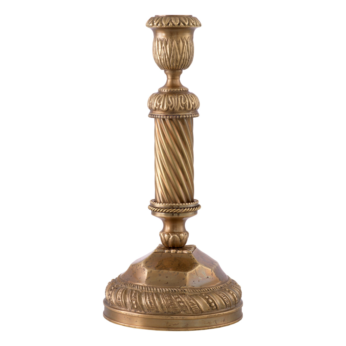 Vintage Brass Candle Holder Carnier | Eichholtz Miami