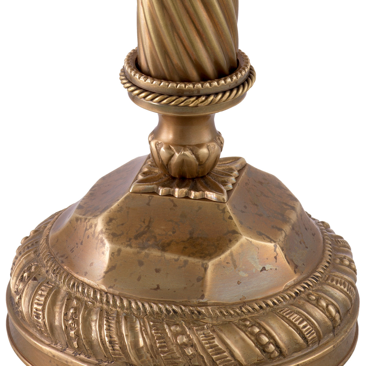 Vintage Brass Candle Holder Carnier | Eichholtz Miami