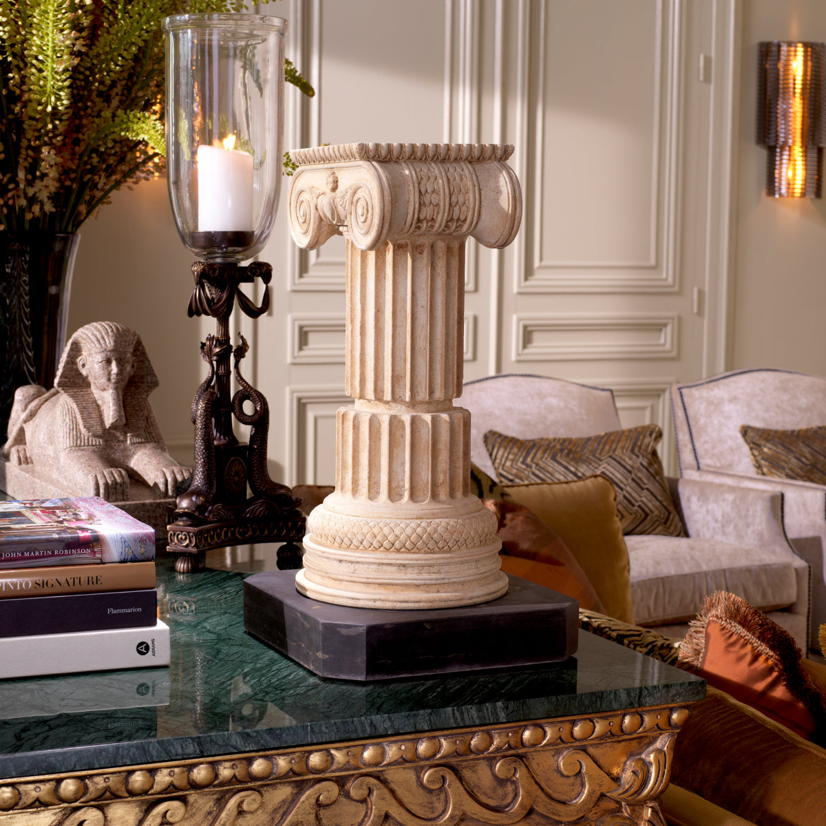 Fluted Marble Column Artemis | Eichholtz Miami