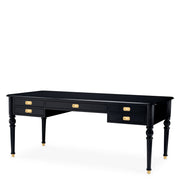 Black 5-Drawer Desk Wimbledon | Eichholtz Miami
