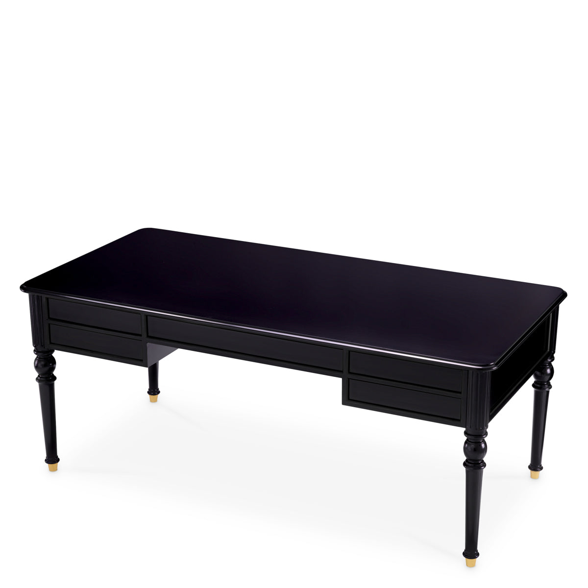 Black 5-Drawer Desk Wimbledon | Eichholtz Miami