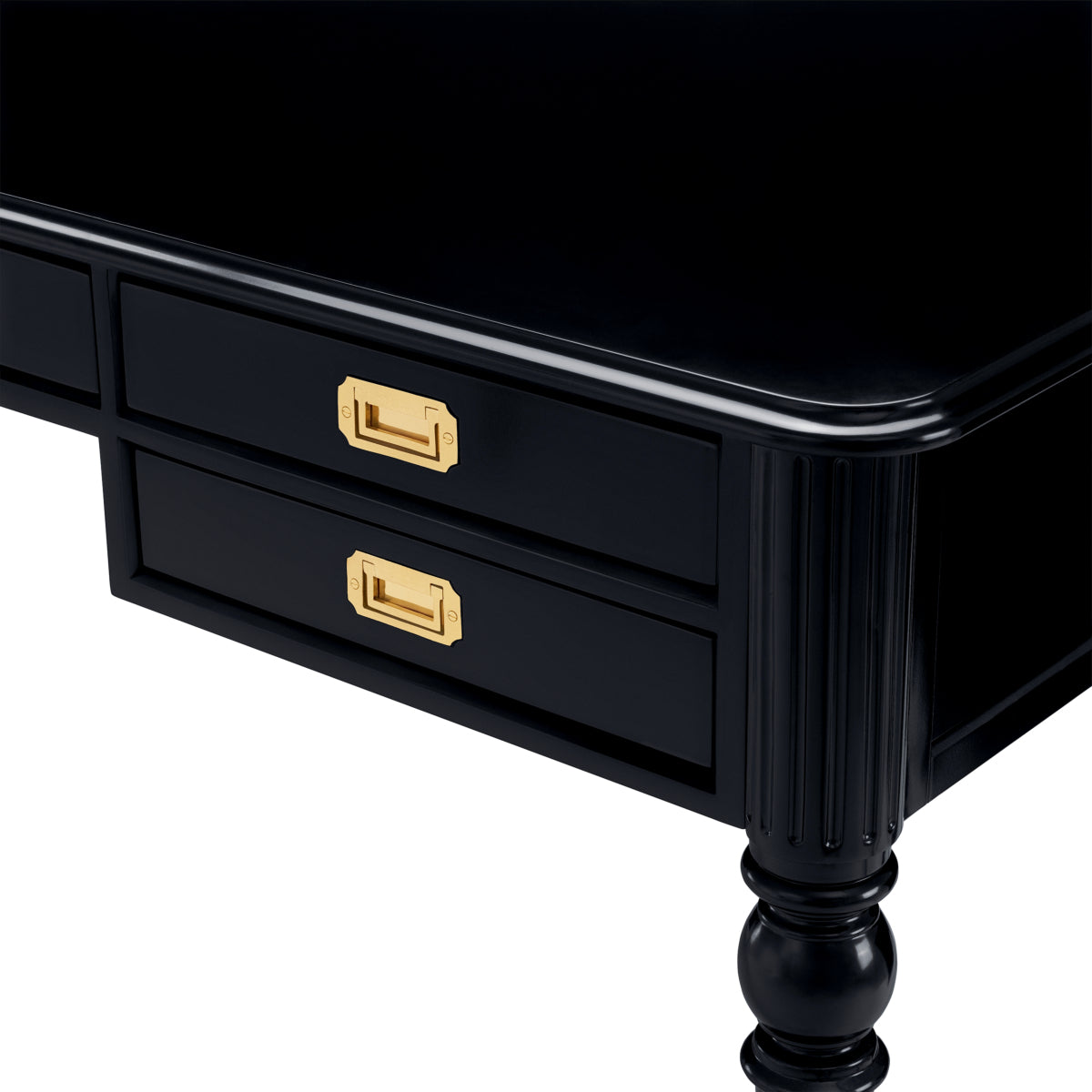 Black 5-Drawer Desk Wimbledon | Eichholtz Miami