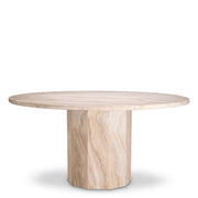 Round Travertine Dining Table Florence | Eichholtz Miami