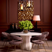 Round Travertine Dining Table Florence | Eichholtz Miami