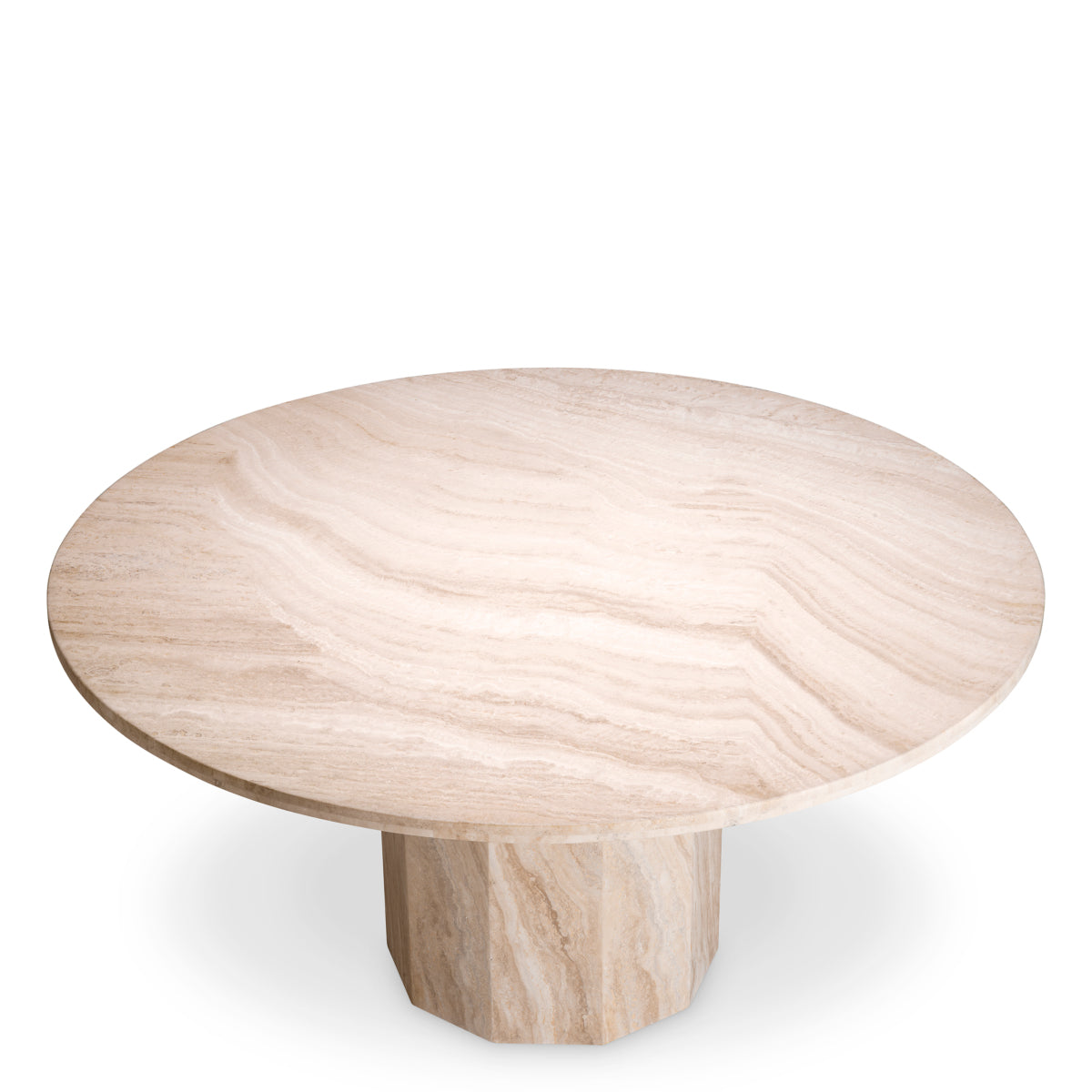 Round Travertine Dining Table Florence | Eichholtz Miami