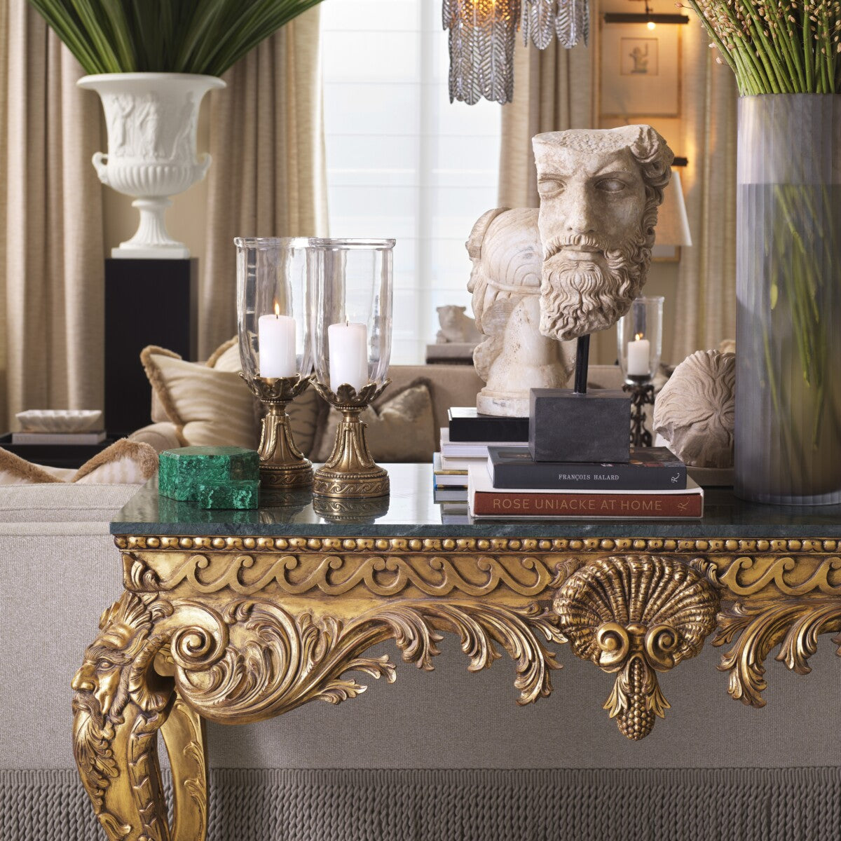 Green Marble Console Table Matthias | Eichholtz Miami