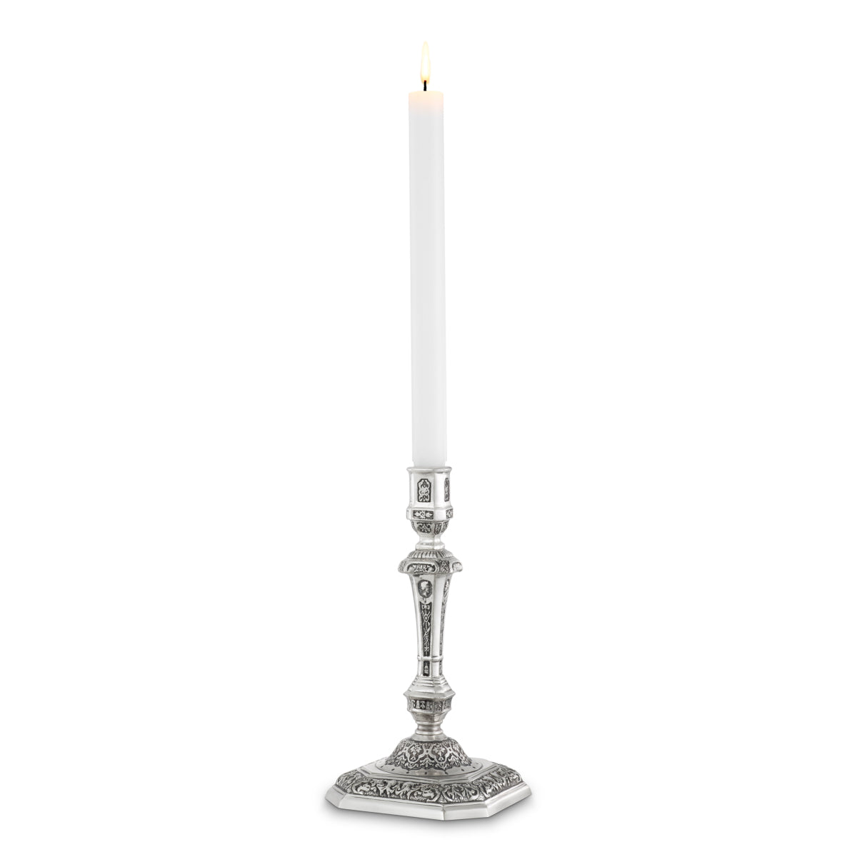 Antique Silver Candle Holder Berain | Eichholtz Miami