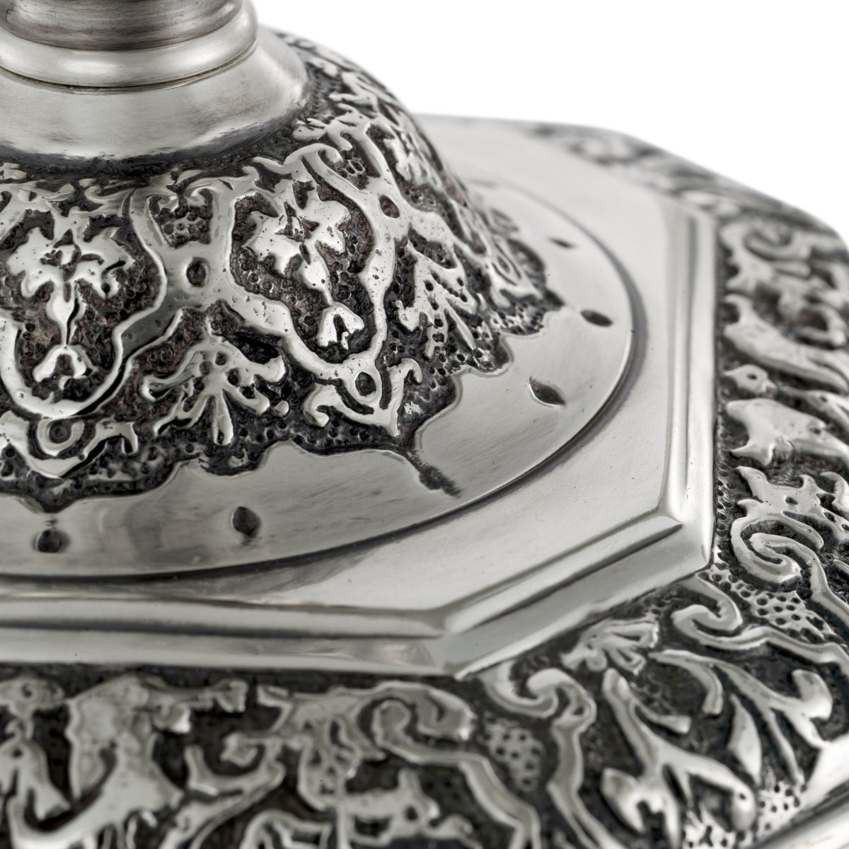Antique Silver Candle Holder Berain | Eichholtz Miami