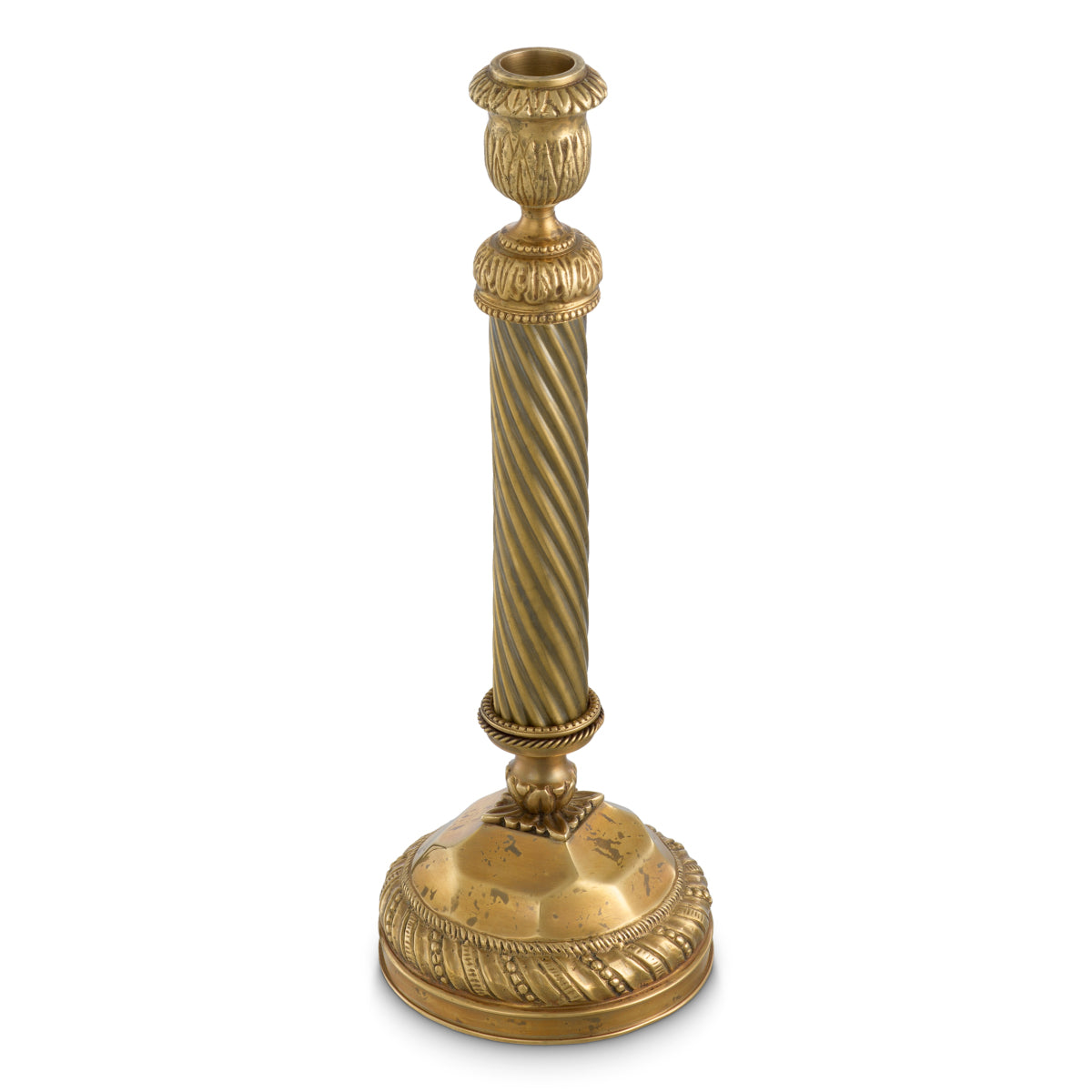 Vintage Brass Candle Holder Carnier | Eichholtz Miami