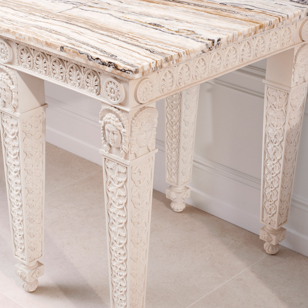 White Marble Console Table Croome Court | Eichholtz Miami
