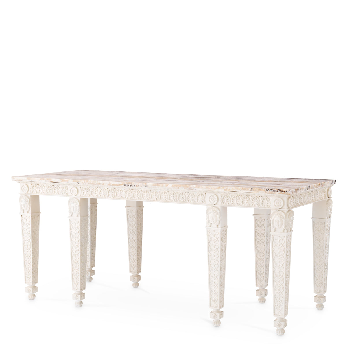 White Marble Console Table Croome Court | Eichholtz Miami
