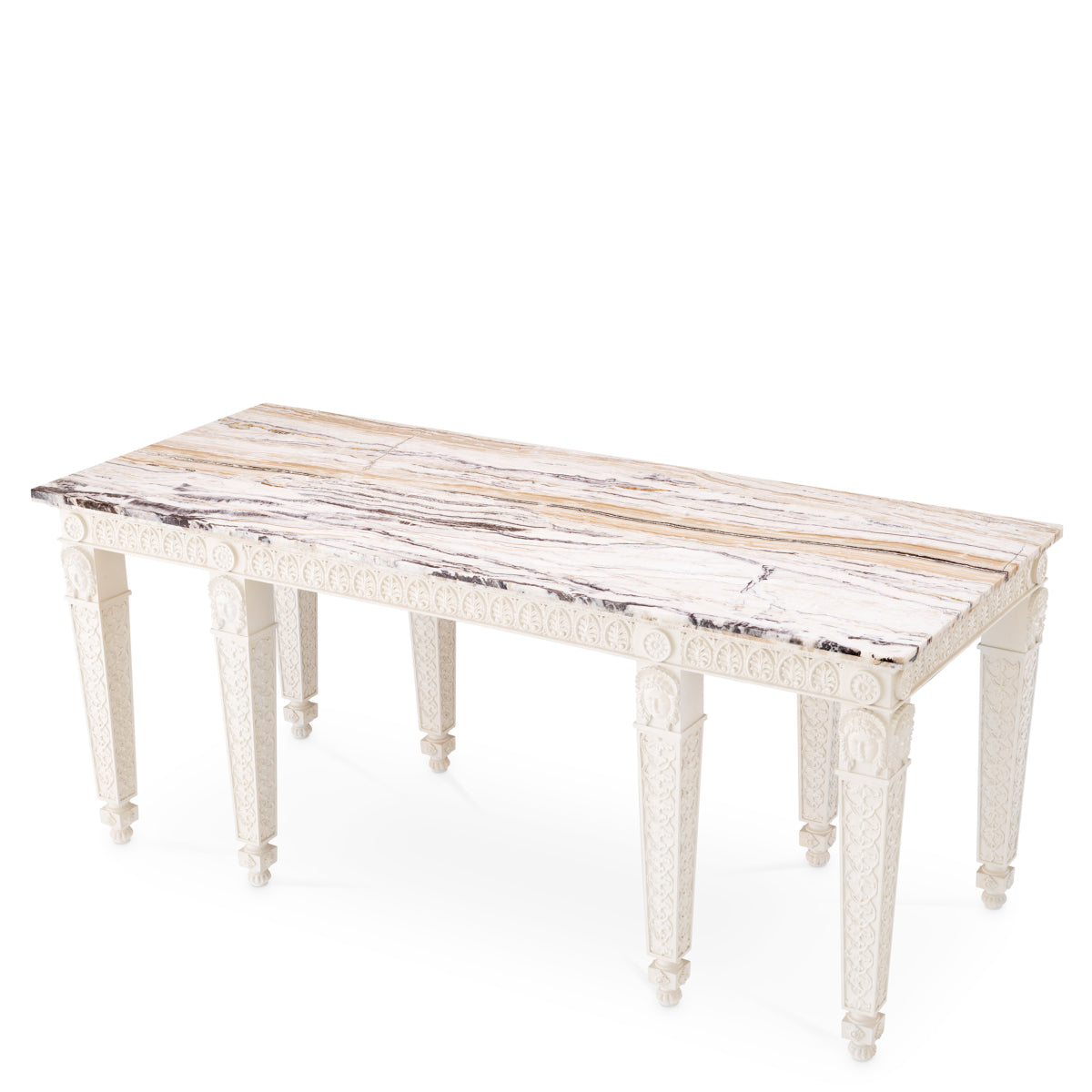 White Marble Console Table Croome Court | Eichholtz Miami