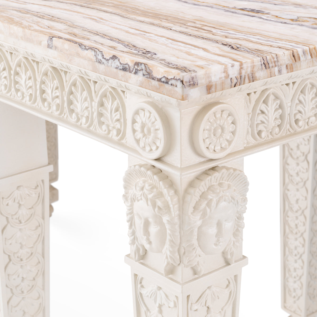 White Marble Console Table Croome Court | Eichholtz Miami