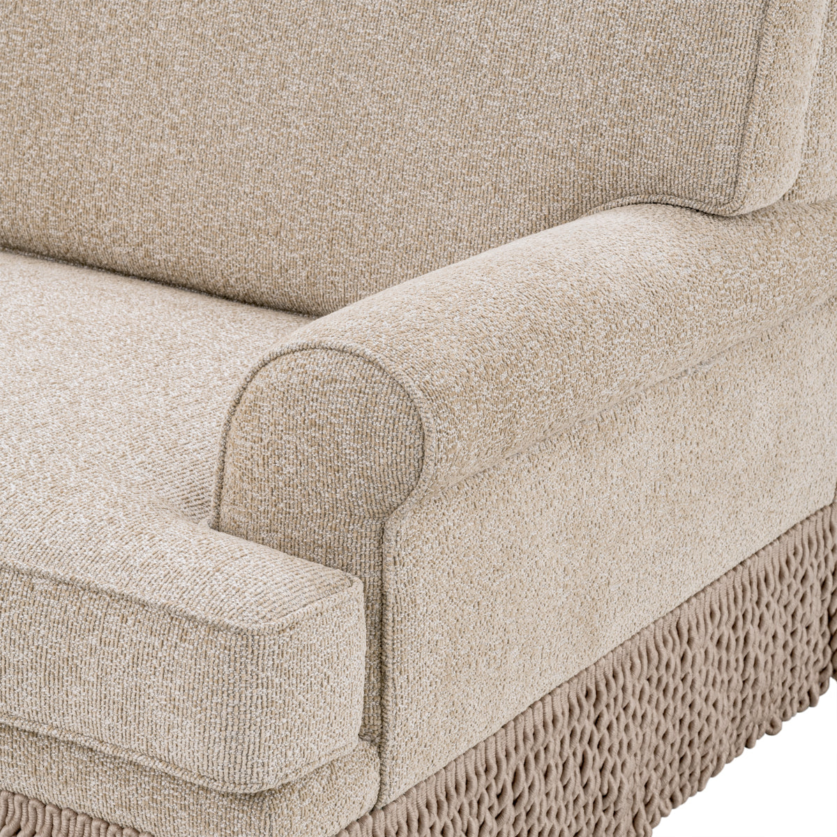 Beige Fringed Sofa Madison | Eichholtz Miami