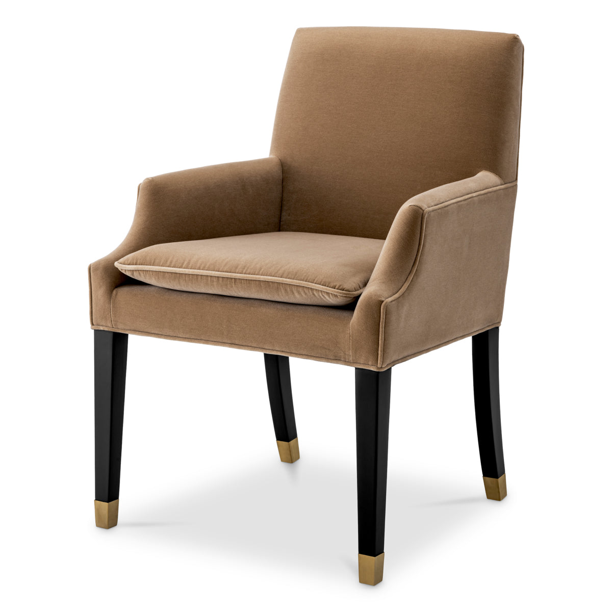 Brown Wool Dining Chair Clayton