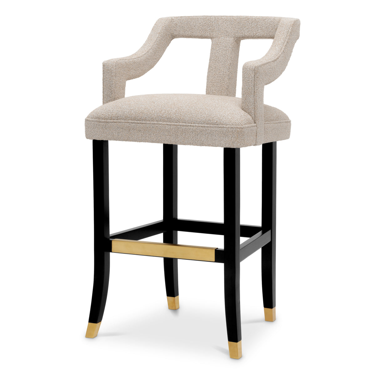 Beige Cut-Out Bar Stool Roumier | Eichholtz Miami